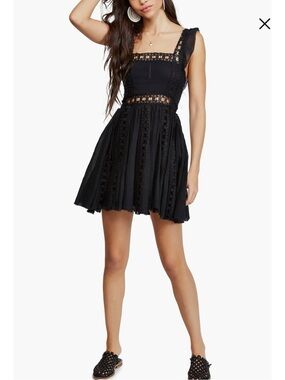 Free People Verona Lace Trim Minidress